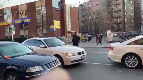 CAR CRASHES INTO NYC BAKERY ON OPENING DAY AFTER ROAD RAGE DISPUTE