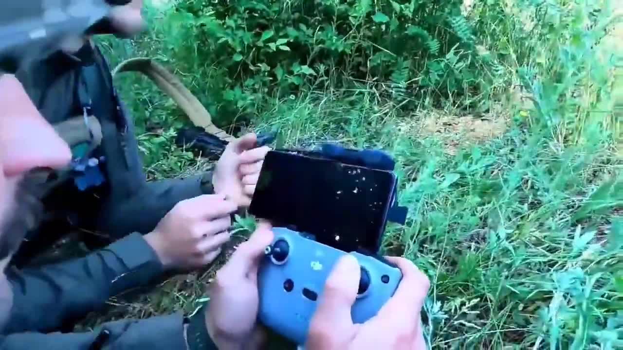 UA POV UA drone crew watch and mark RU forces for engagement