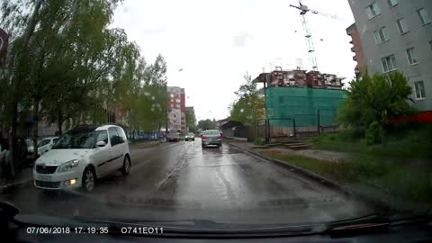 Invisible Pole Knocks Child into Street