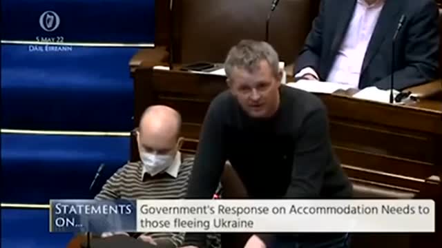 CLIP - Irish Politician Calls For Abolishing Private Property Rights to Help Ukrainian Refugees
