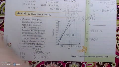 Gr 8 - Ch 3 - Lesson 7 - PART 2 - Solve Systems of Equations by Graphing