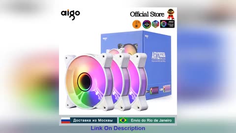 Aigo AR12PRO white 120mm rgb fan 4pin PWM