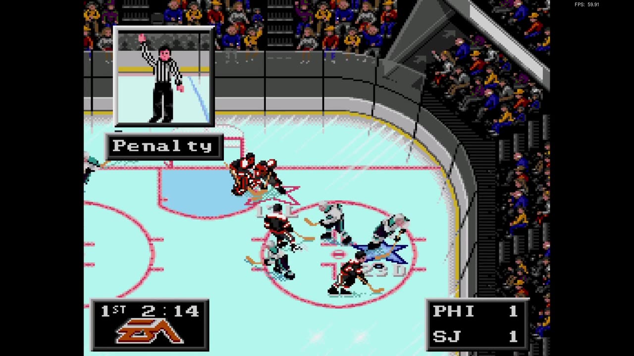 NHL '94 Franchise Mode 1991 Regular Season G19 - IAmDroot (PHI) at Len the Lengend (SJ)