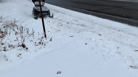 Snowmobile Jump Fail