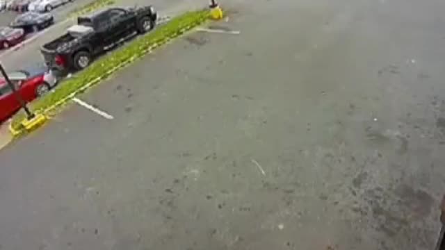 Speeding motorbike crashes into white car - Impressive