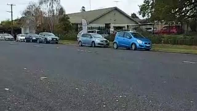 07052021 outside jab station Kaikohe pleased to say not many getting jabbed