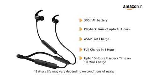 boAt Rockerz 255 Pro+ Bluetooth in Ear Earphones with Upto 40 Hours Playback, ASAP Charge