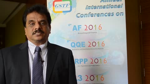 Prof. K. C. Sunny at LRPP Conference 2016 by GSTF