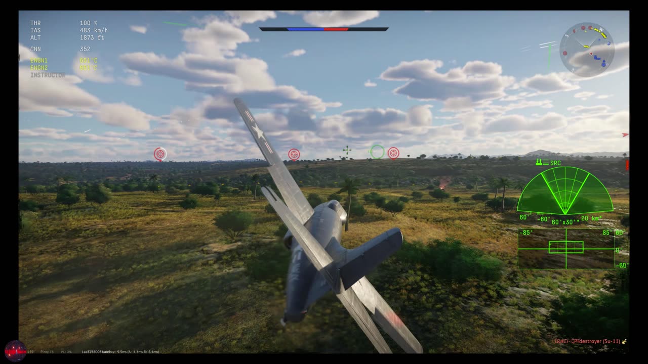 War Thunder | Realistic Air | GRINDING THE F3D-1 FULL MISSION | No Commentary | 4K | #warthunder