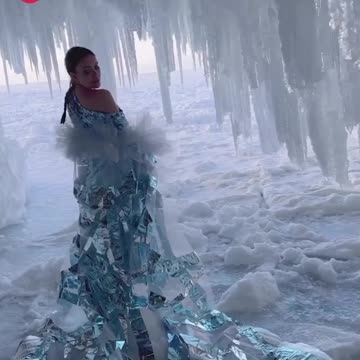 Beautiful scenery frozen tundra