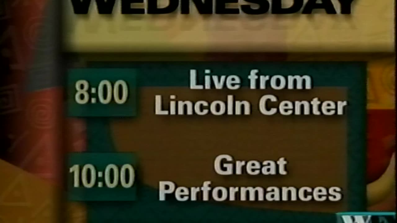 October 20, 1993 - WFYI Promo for 'Live from Lincoln Center' & 'Great Performances'