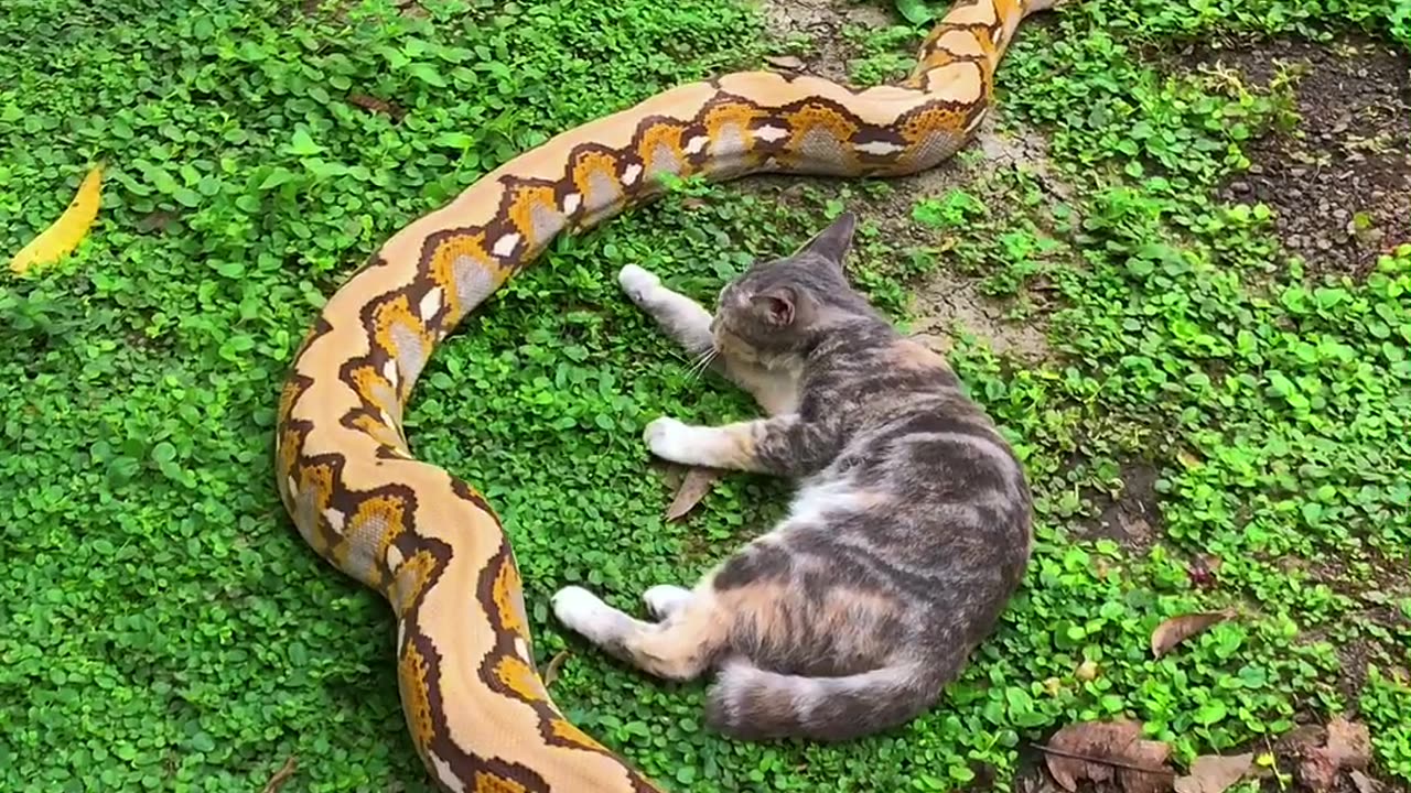 Friendship Trail: When snakes and cat bring two different species together