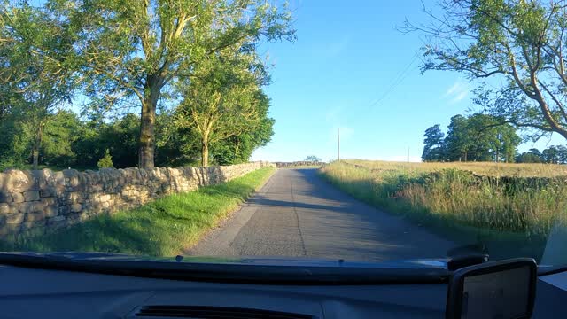 Driving . Hadrian's wall. Cumbria GoPro