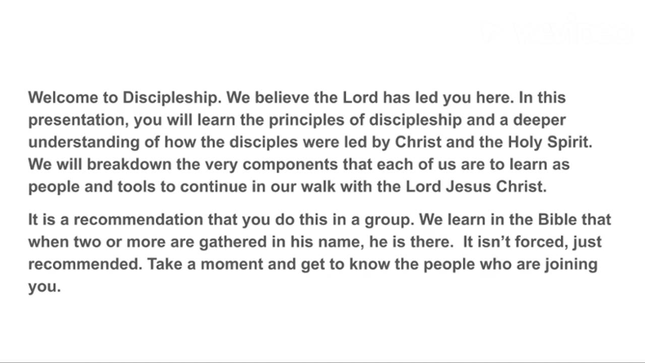 Discipleship Introduction