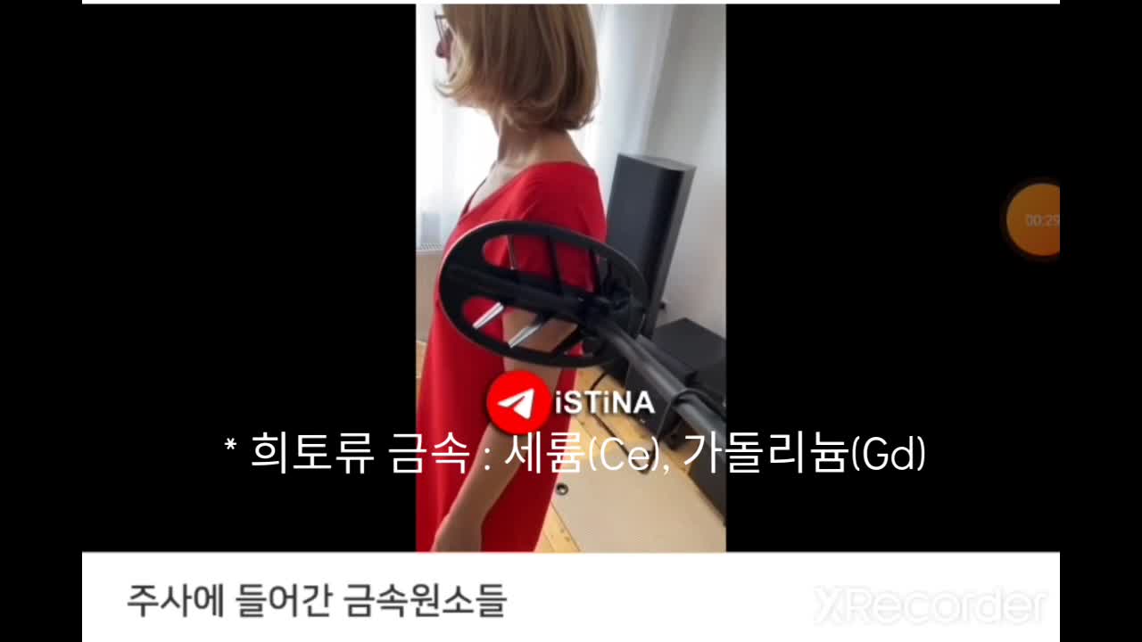 주사에 들어간 금속원소들