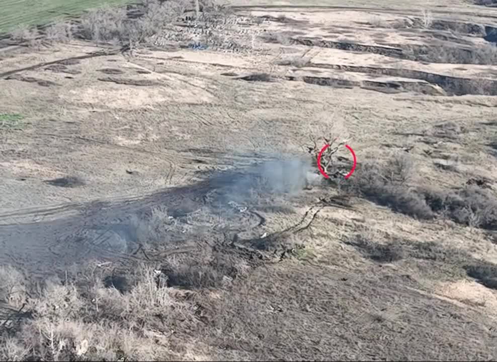 Two Russian T 80BV tanks destroyed after their ammunition ignited after artillery strikes