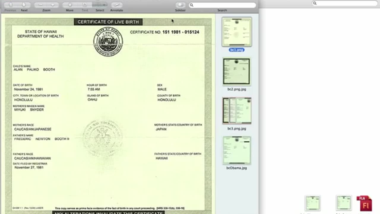 Obama Birth Certificate Faked In Adobe Illustrator - Official Proof 3