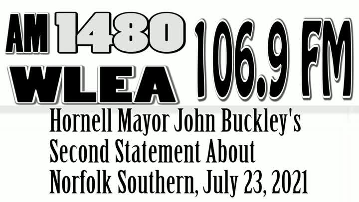 Wlea News: Mayor John Buckley's Second Statement About Norfolk Southern