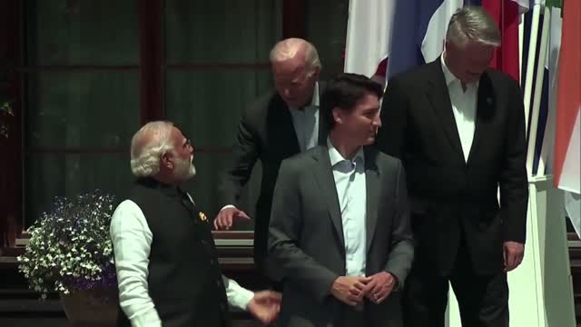 Canada's Prime Minister Justin Trudeau and US President Joe Biden at the G7 Summit in Germany