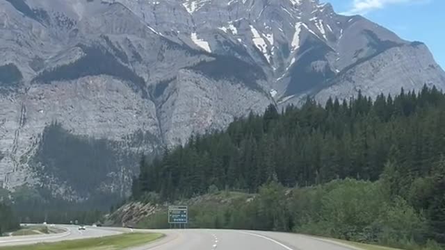 POV: You're driving intoBanff for the first time