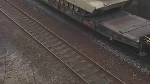 Mile Long Train of Heavy Armor Entering Ukraine from Slovakia