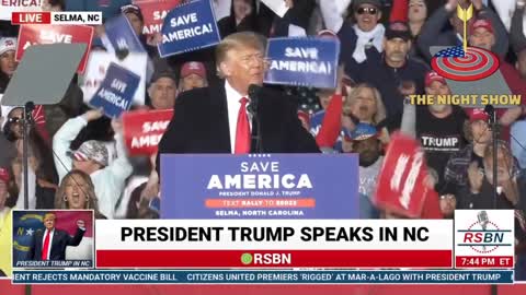 Donald Trump on immigration and vaccine mandates at Rally in Selma, NC