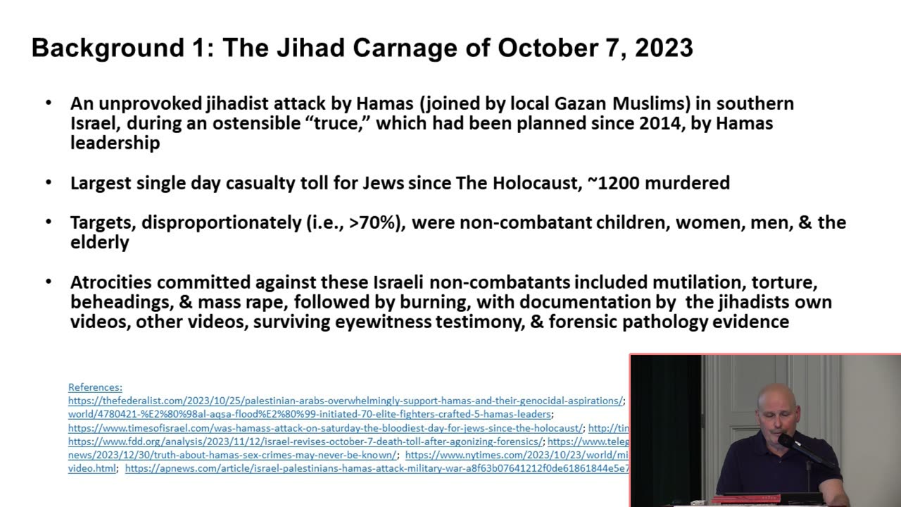 Pt.1, Dr. Andrew Bostom Lecture on Global Antisemitism Data, 11/18/24