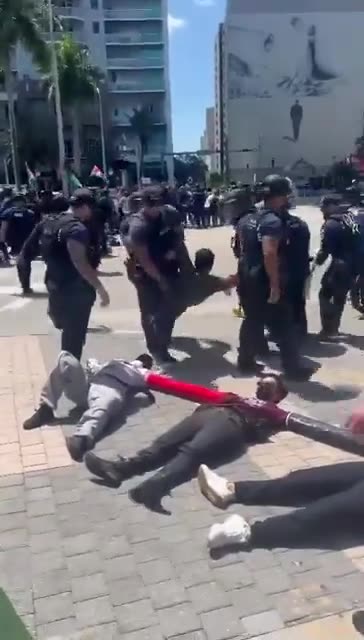 Florida Police Move In To Stop Pro-Palestine Protestors From Blocking Roads