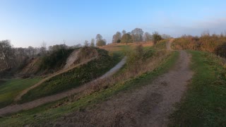 Walking at Danebury hill. Speedlapse.