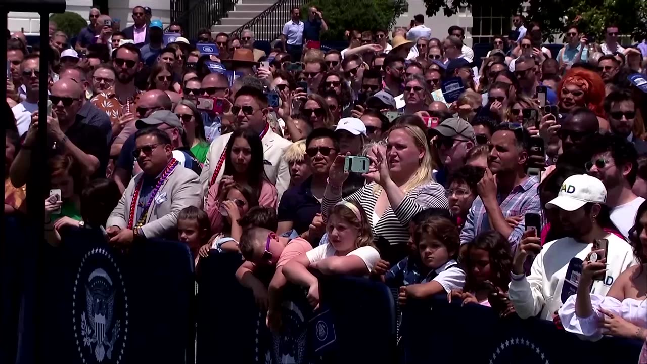 Biden shows love for LGBTQ+ at White House Pride event