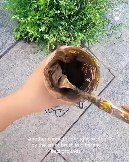 Childhood characters brought to life by the art of brush