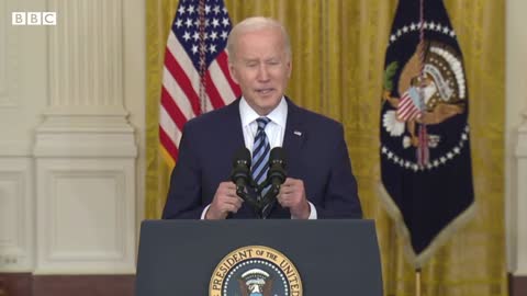 Putin 'chose war' and will face consequences, says Biden