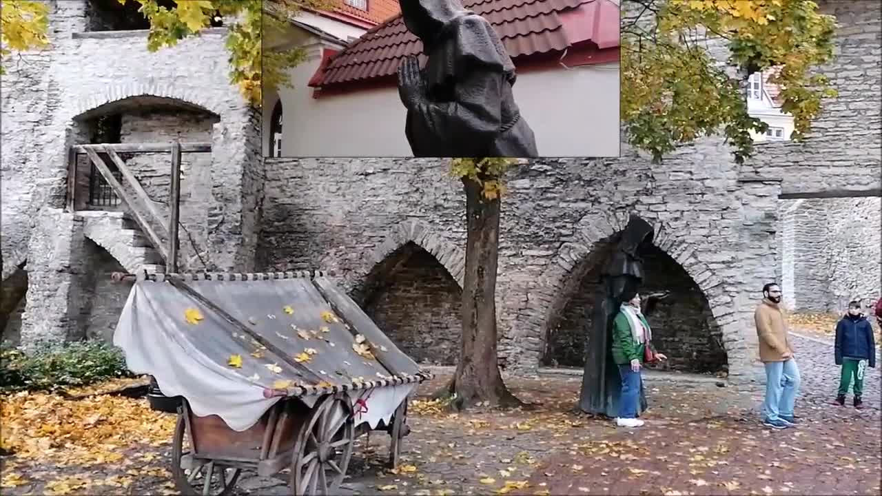 The 3 monks of the Danish Garden Tallinn, Estonia