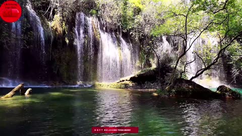 Relaxing yoga water fall Music, Soft water Music, Meditation Calm Music "Drifting Through Dreams"