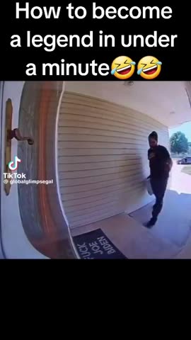 Delivery Driver Sees A F-ck Joe Biden Welcome Mat