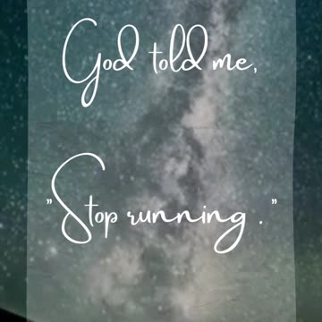 I Had a Dream and in My Dream I Was Running...