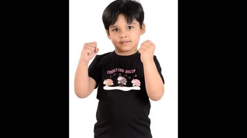 Kids Design Printed Cotton Turquoise Colour T Shirts