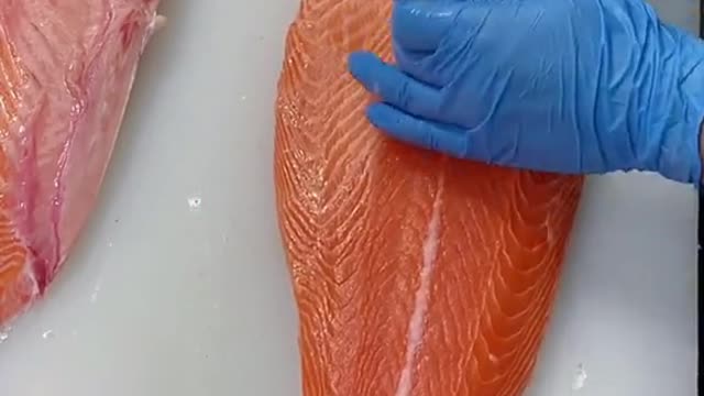 Salmon slicing