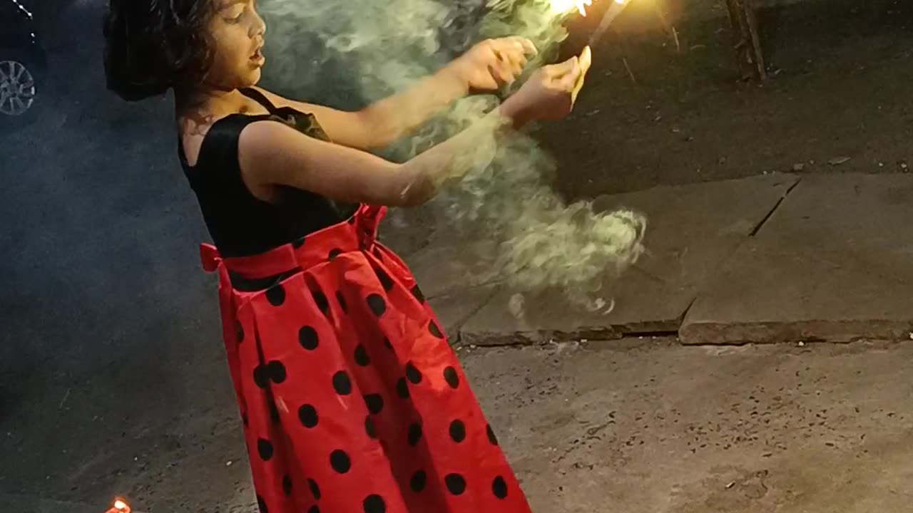 Celebrating diwali festival.
