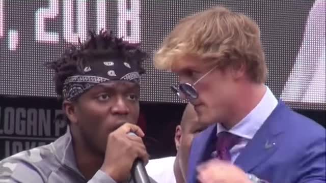 KSI* Reminds* Logan Paul his Past during Press