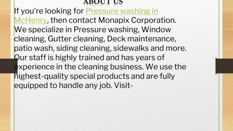 The best Pressure washing in McHenry