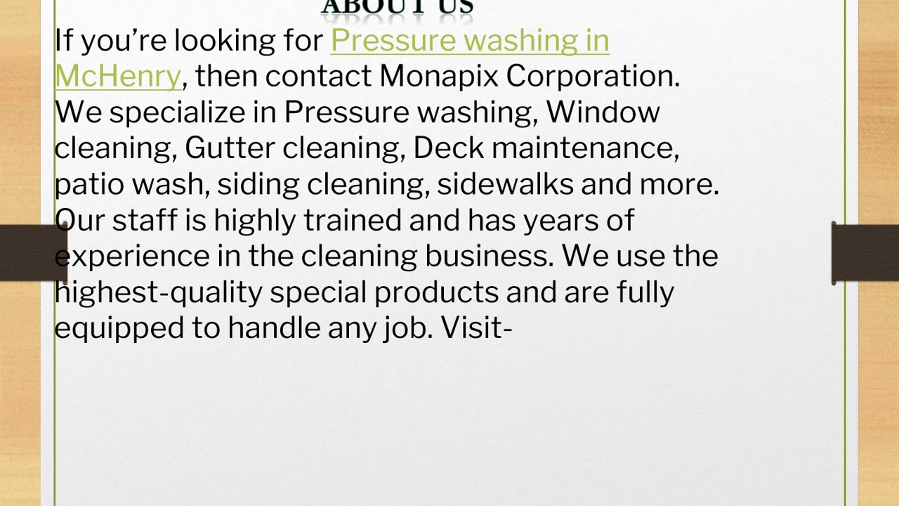 The best Pressure washing in McHenry