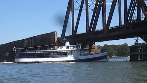 A sightseeing vessel makes it's rounds on the Potomac.