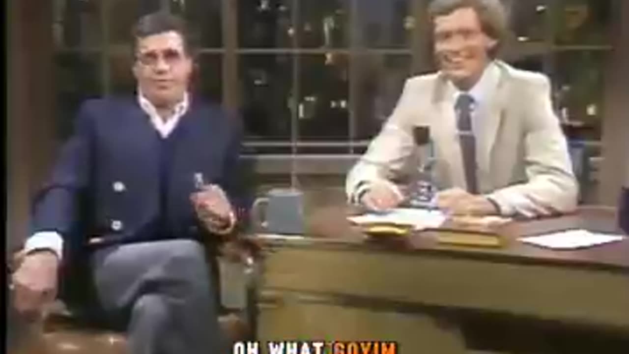 jew Jerry Lewis openly insults the audience at talk show(almost all of whom would be White)as goyim