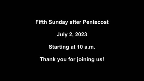 Fifth Sunday after Pentecost