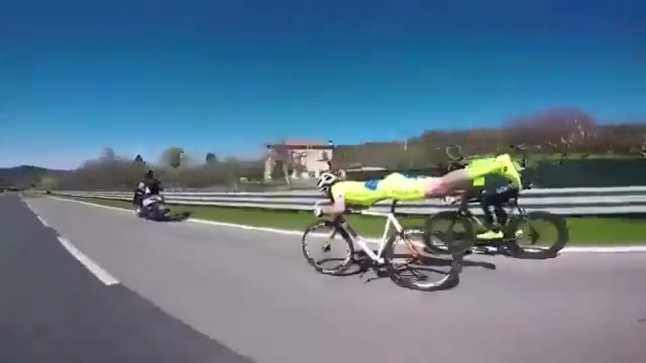 riding a bicycle fast