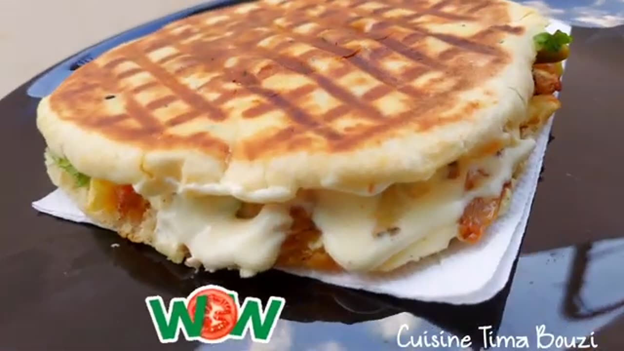 A recipe for Mahrerine sandwiches, made with Tunisian bread and Benin filling