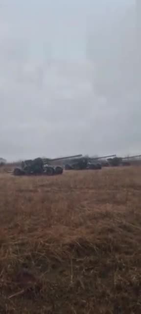 Ukrainians Fire Volley of KS-19 Guns