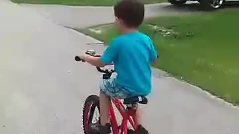 B-day boy's first bike ride...2