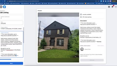 Update Facebook Marketplace listings